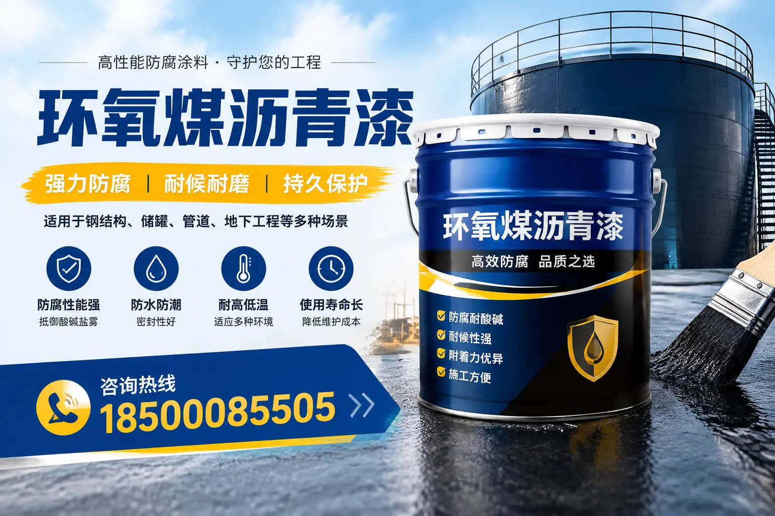 环氧煤沥青漆在工业中的应用，曲阜企业的选择